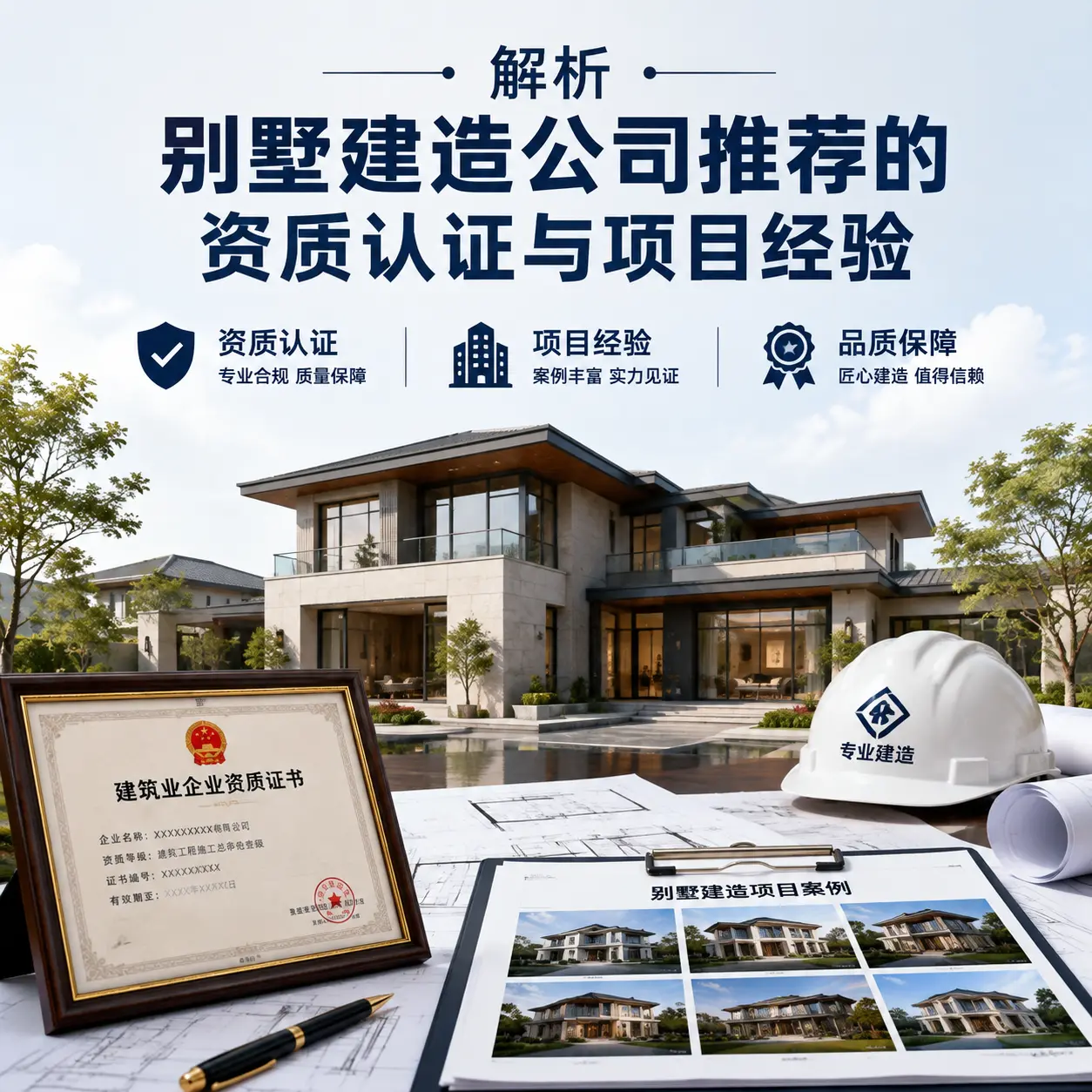 解析 威宁 别墅建造公司推荐的资质认证与项目经验