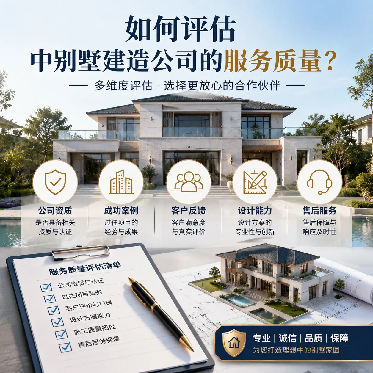 如何评估 威宁 中别墅建造公司的服务质量？