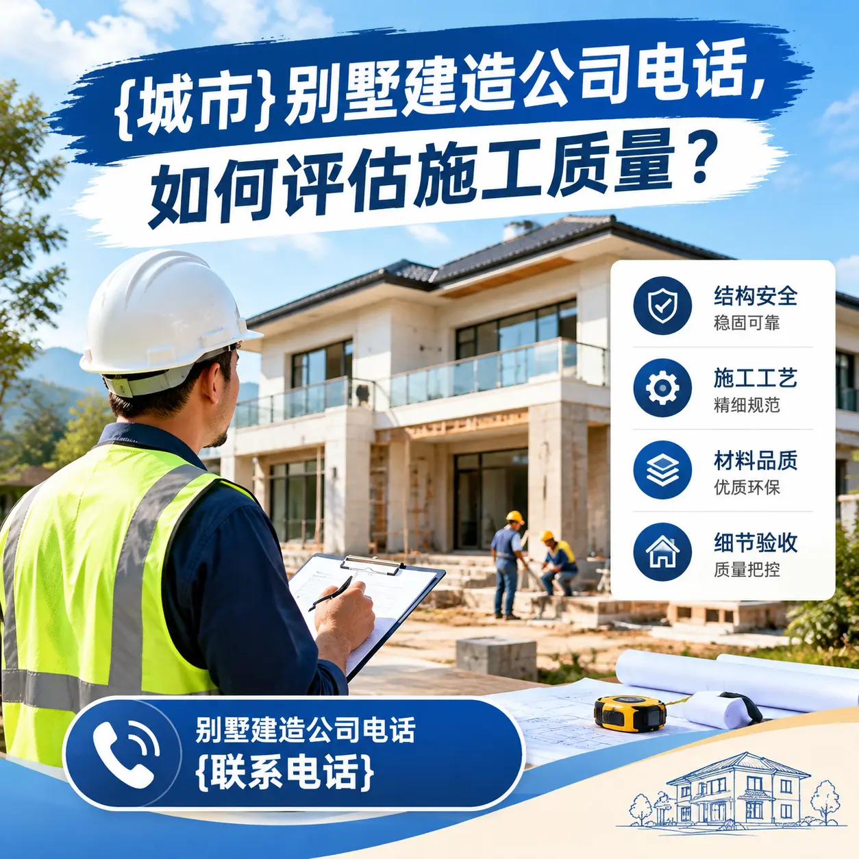 威宁别墅建造公司电话,如何评估施工质量?