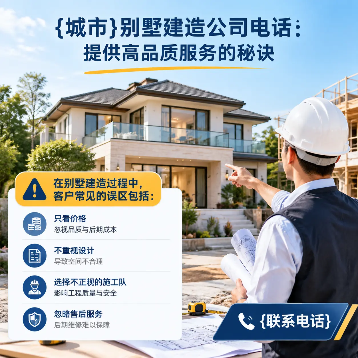 威宁别墅建造公司电话:提供高品质服务的秘诀