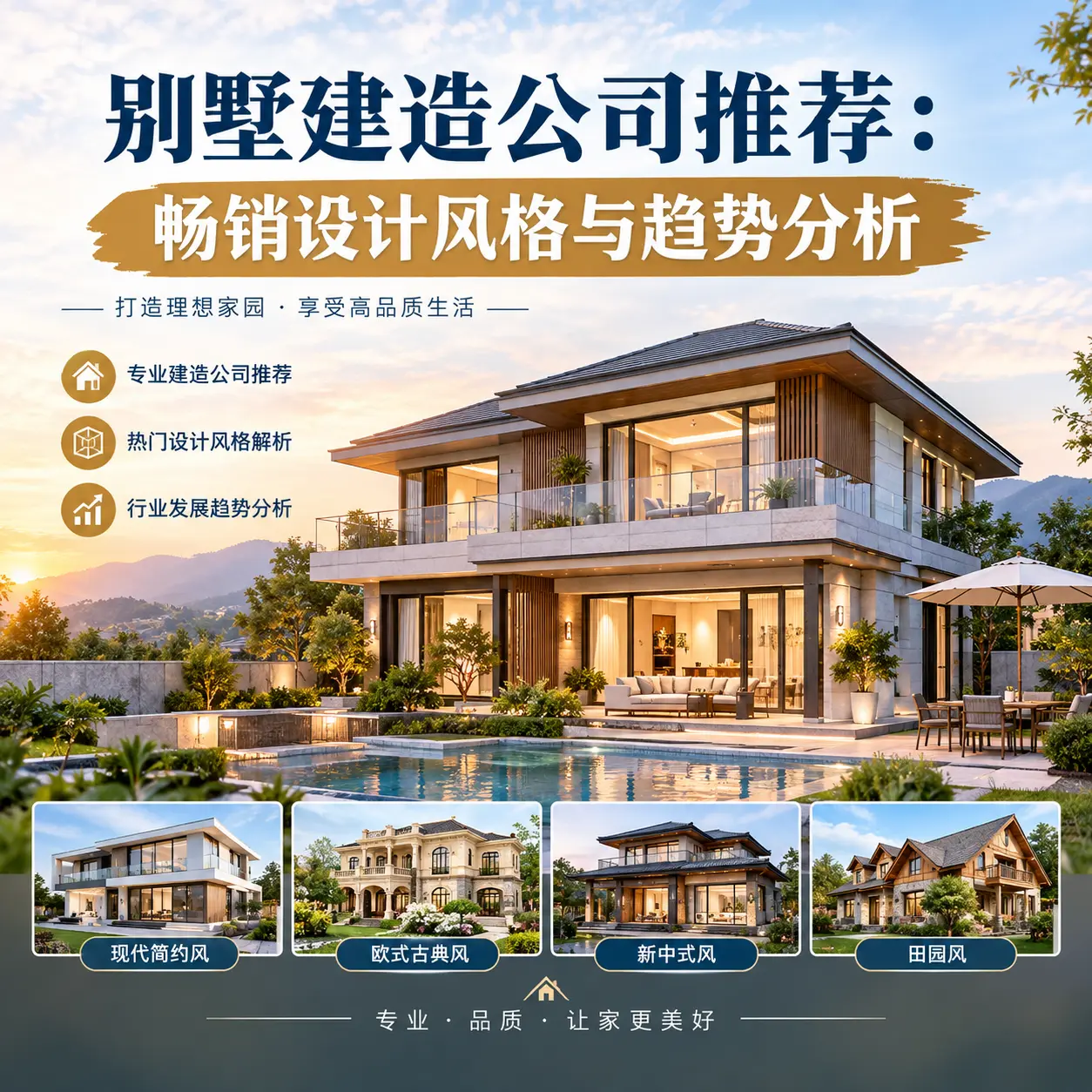 别墅建造公司推荐： 威宁 畅销设计风格与趋势分析