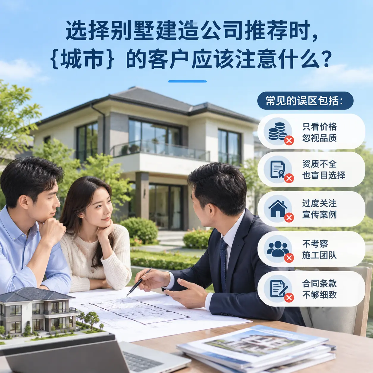 选择别墅建造公司推荐时，威宁 的客户应该注意什么？